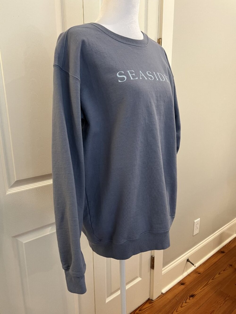 Seaside Florida Blue Crewneck Sweatshirt 30A The New Town Old Ways NWOT- Size M